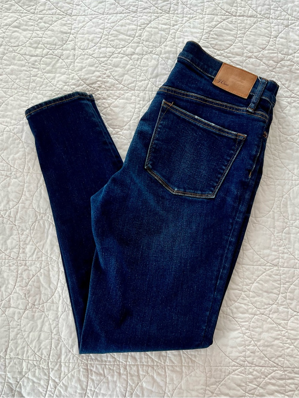 J. Crew Dark Indigo Lookout High Rise Skinny Jeans Classic Preppy Prepster